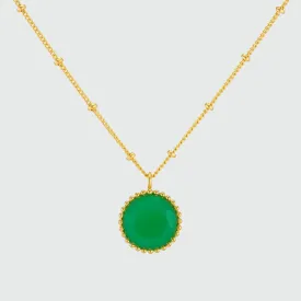 Barcelona May Chrysoprase Birthstone Necklace