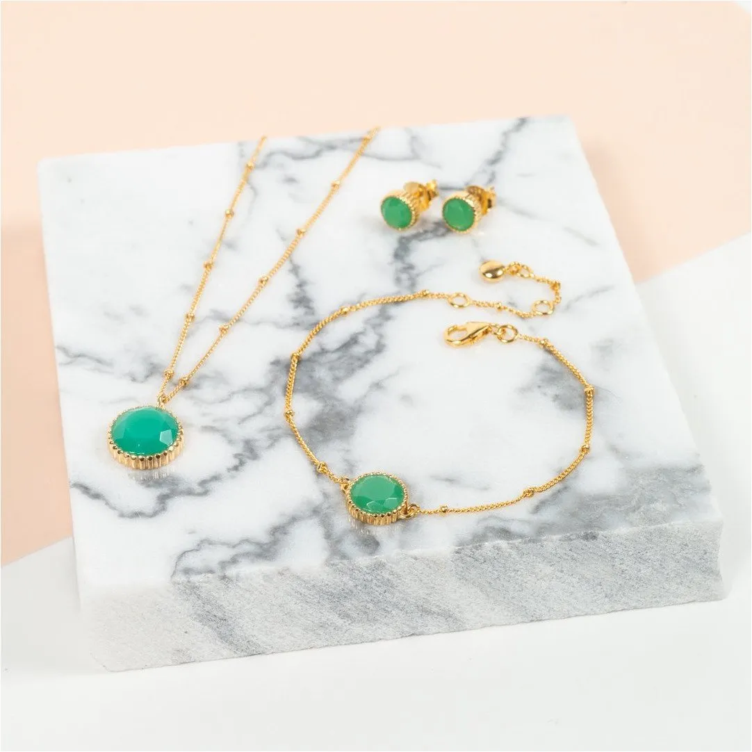 Barcelona May Chrysoprase Birthstone Necklace