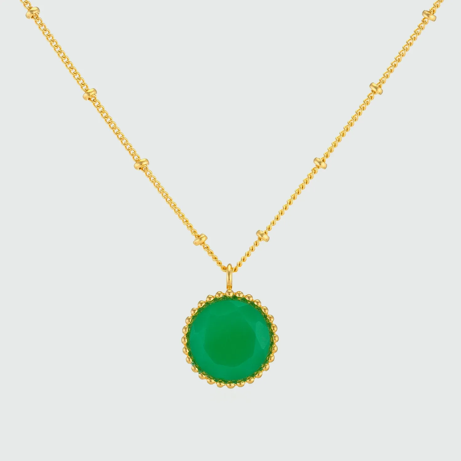 Barcelona May Chrysoprase Birthstone Necklace