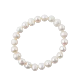 Barse Freshwater Pearl Stretch Bracelet-Medium Pearl