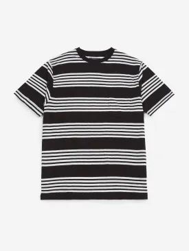 Beams Plus Nep Stripe Pocket T-Shirt - Black