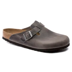 Birkenstock Boston Soft Footbed Oiled Leather Iron Women's