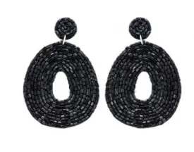 Black Caroline Earrings