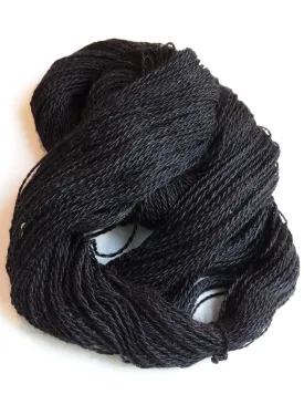 Black Fingering Yarn ~ Mill Spun