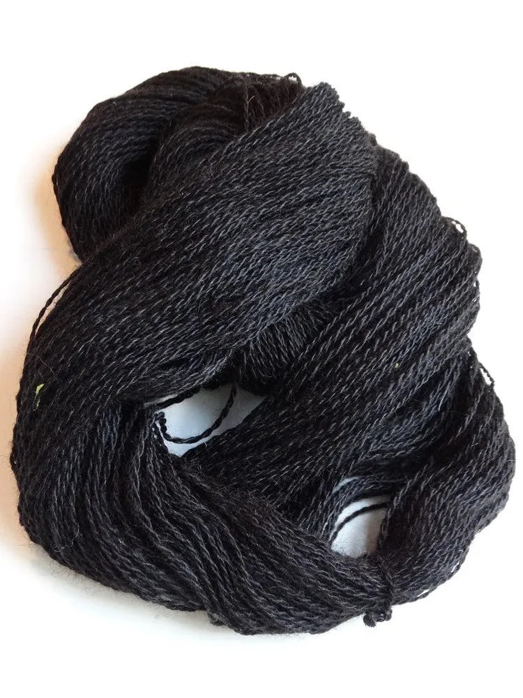 Black Fingering Yarn ~ Mill Spun