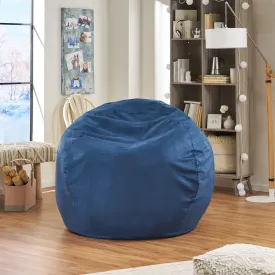 Blue Faux Suede 5 Foot Bean Bag - NH043122