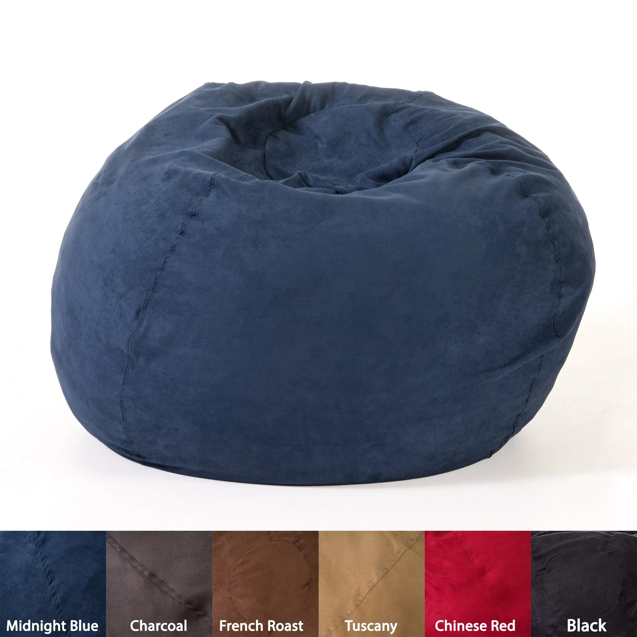 Blue Faux Suede 5 Foot Bean Bag - NH043122