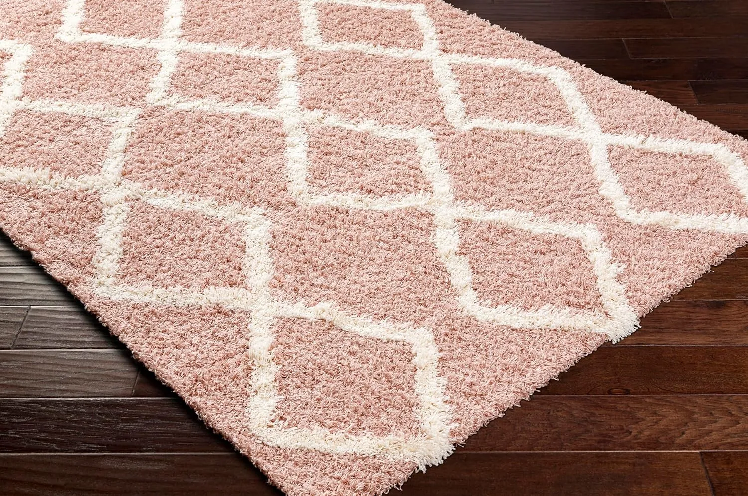 Bogazi 5x7 Shag Pink Area Rug Carpet for Living Room Bedroom or Kitchen (5'3" x 7'3")