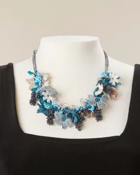 Bouquet Choker - Teal, Turquoise & Beige