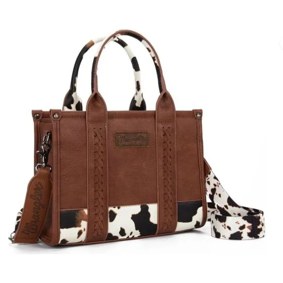 Brown Cow Print Concealed Carry Tote/Crossbody