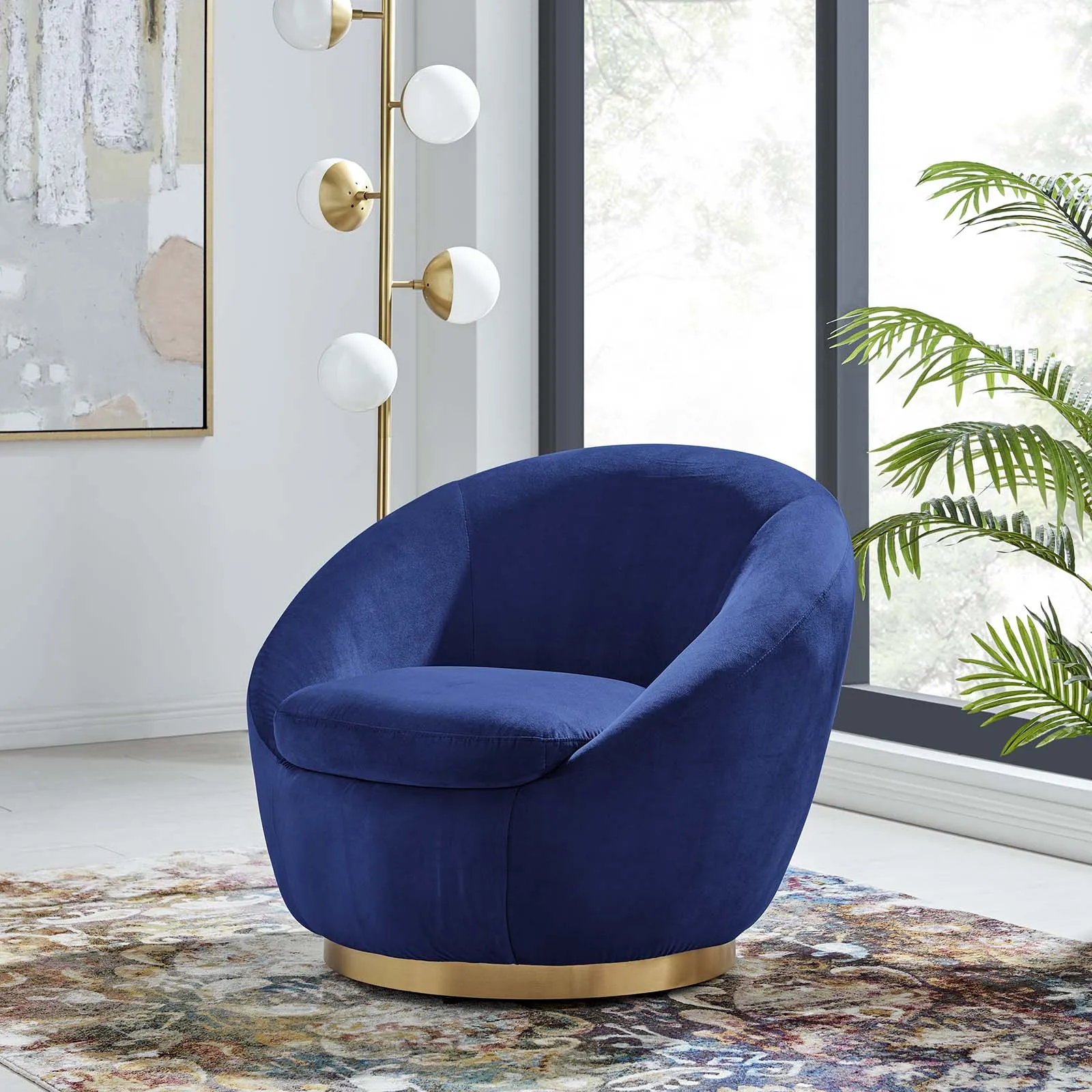 Buttercup Performance Velvet Performance Velvet Swivel Chair by Modway