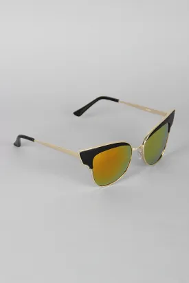 Butterfly Wing Wire Rimmed Sunglasses