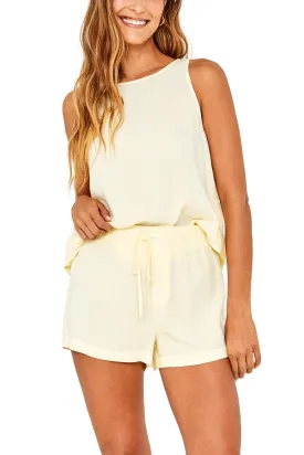 Button Side Short - Soft Daisy