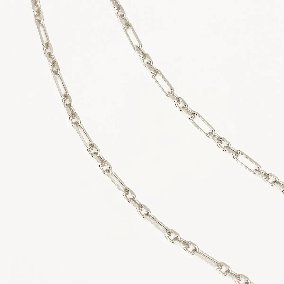 By Charlotte 19" Mixed Link Chain Necklace, Silver