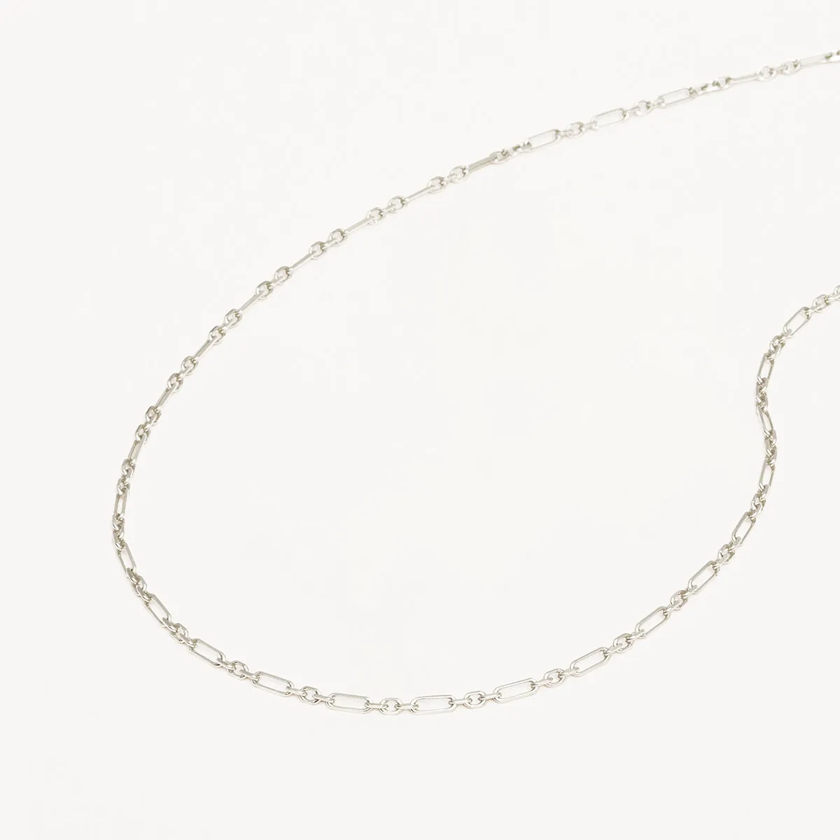 By Charlotte 19" Mixed Link Chain Necklace, Silver