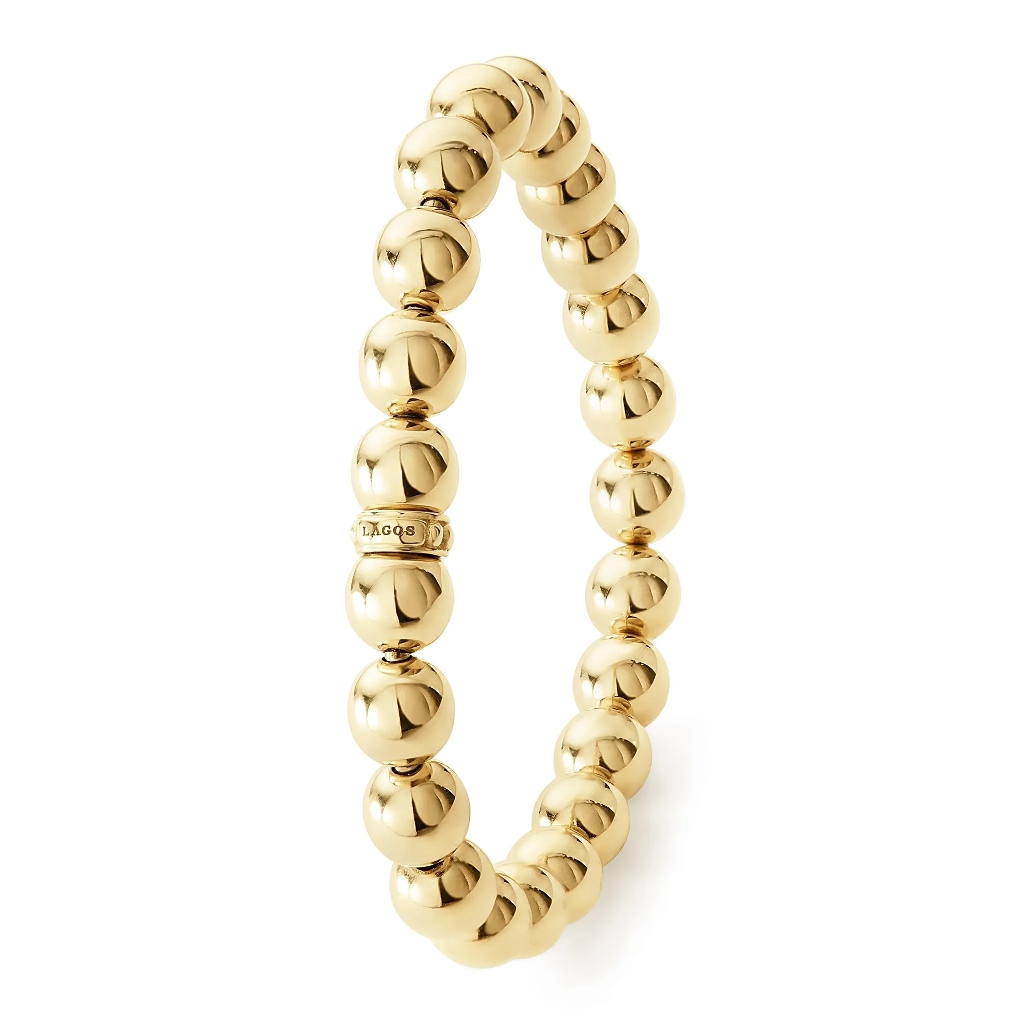 Caviar Gold 18K Gold Bead Bracelet | 8mm