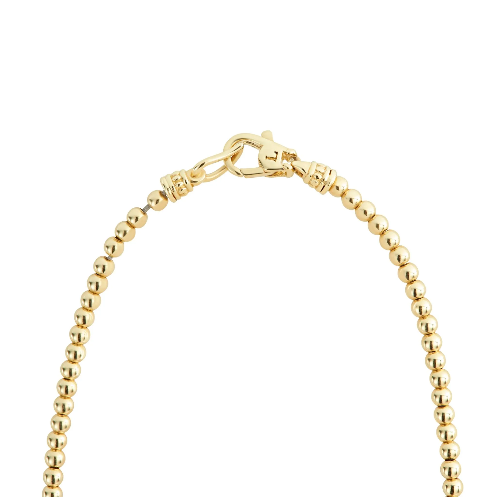 Caviar Gold 18K Gold Beaded Necklace