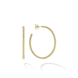 Caviar Gold Small 18K Gold Caviar Hoop Earrings