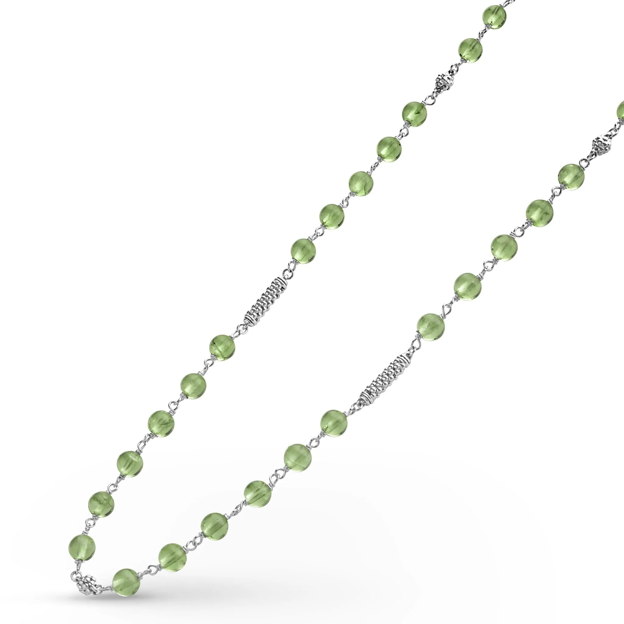 Caviar Icon Peridot Beaded Necklace