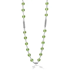 Caviar Icon Peridot Beaded Necklace