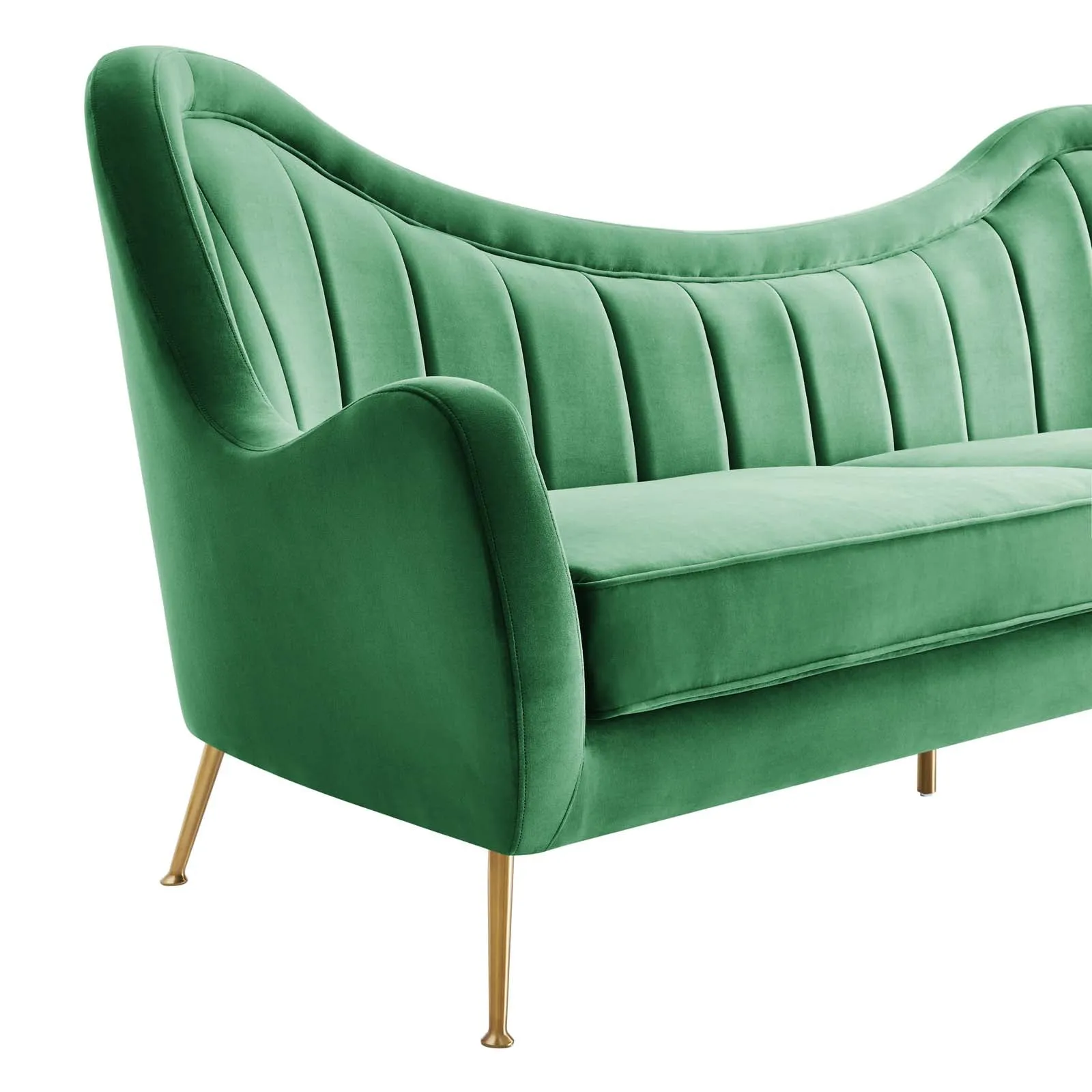 Cheshire Channel Tufted Performance Velvet Sofa by Modway