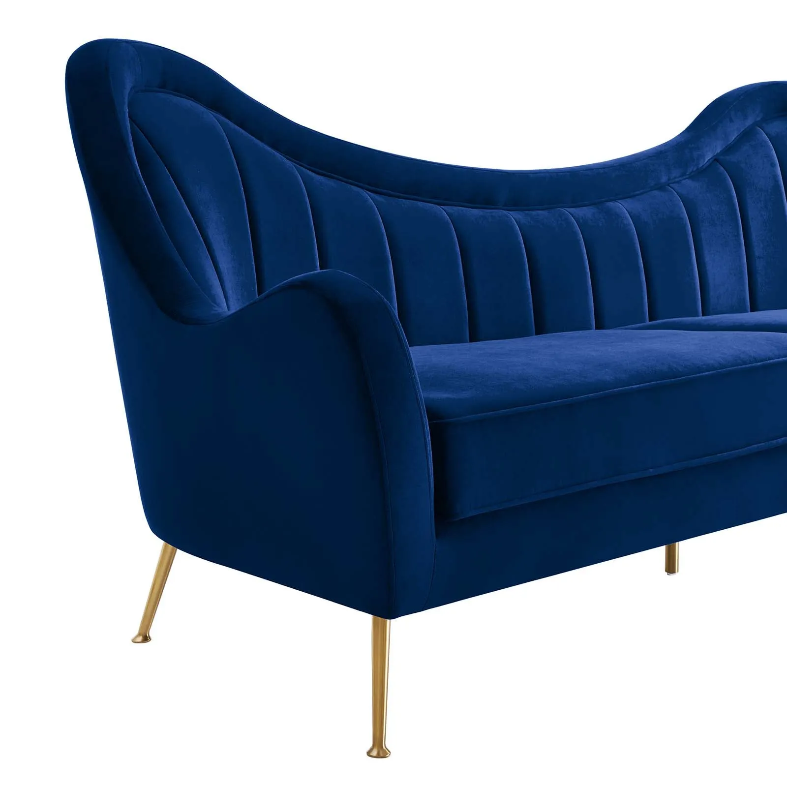 Cheshire Channel Tufted Performance Velvet Sofa by Modway