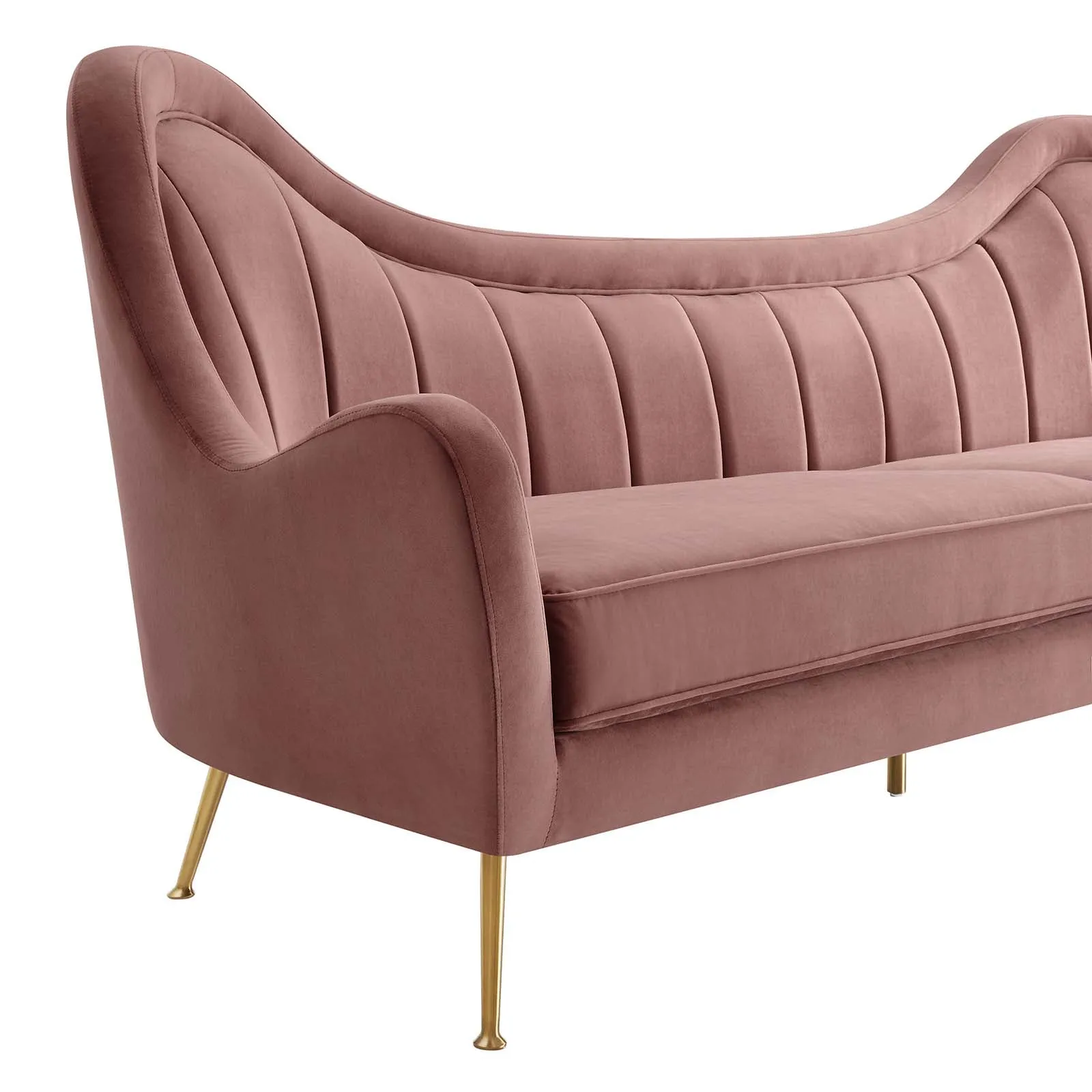 Cheshire Channel Tufted Performance Velvet Sofa by Modway