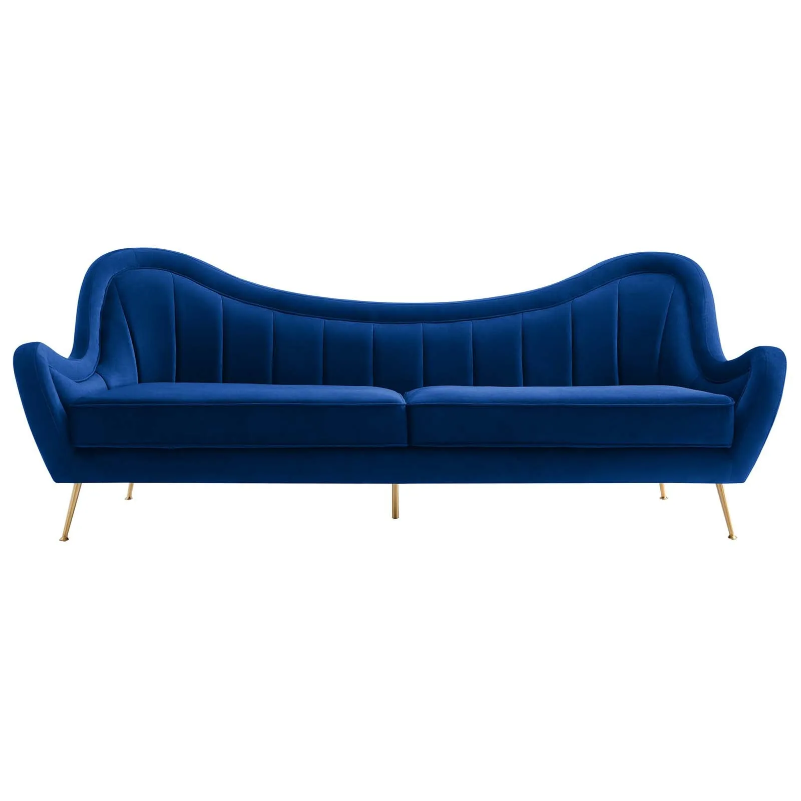 Cheshire Channel Tufted Performance Velvet Sofa by Modway