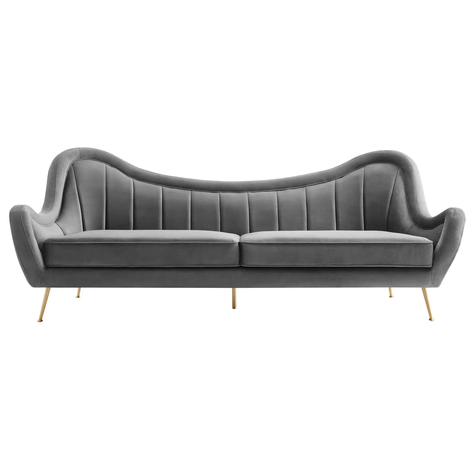 Cheshire Channel Tufted Performance Velvet Sofa by Modway