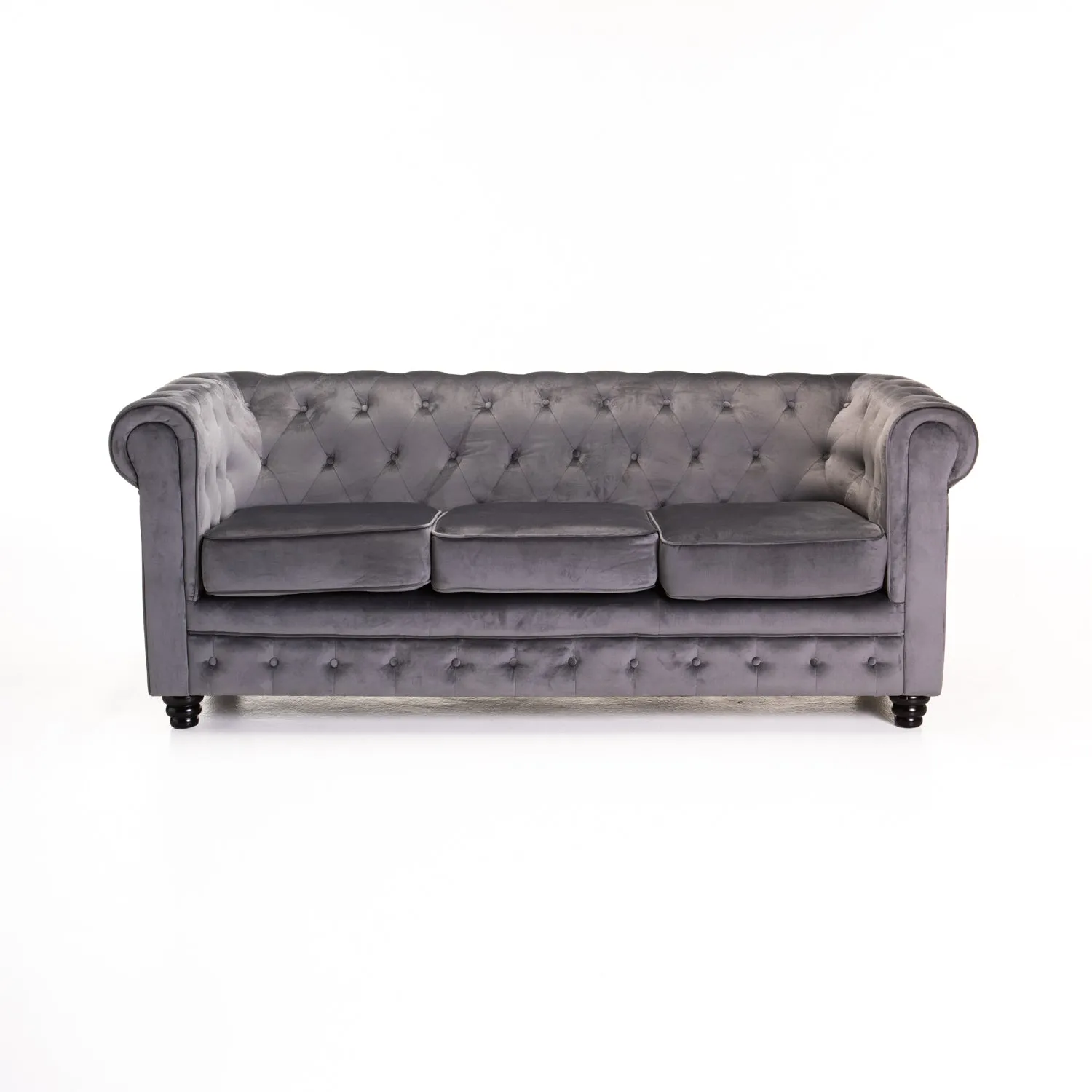 CHESTERFIELD VELVET 3 SEATER COUCH