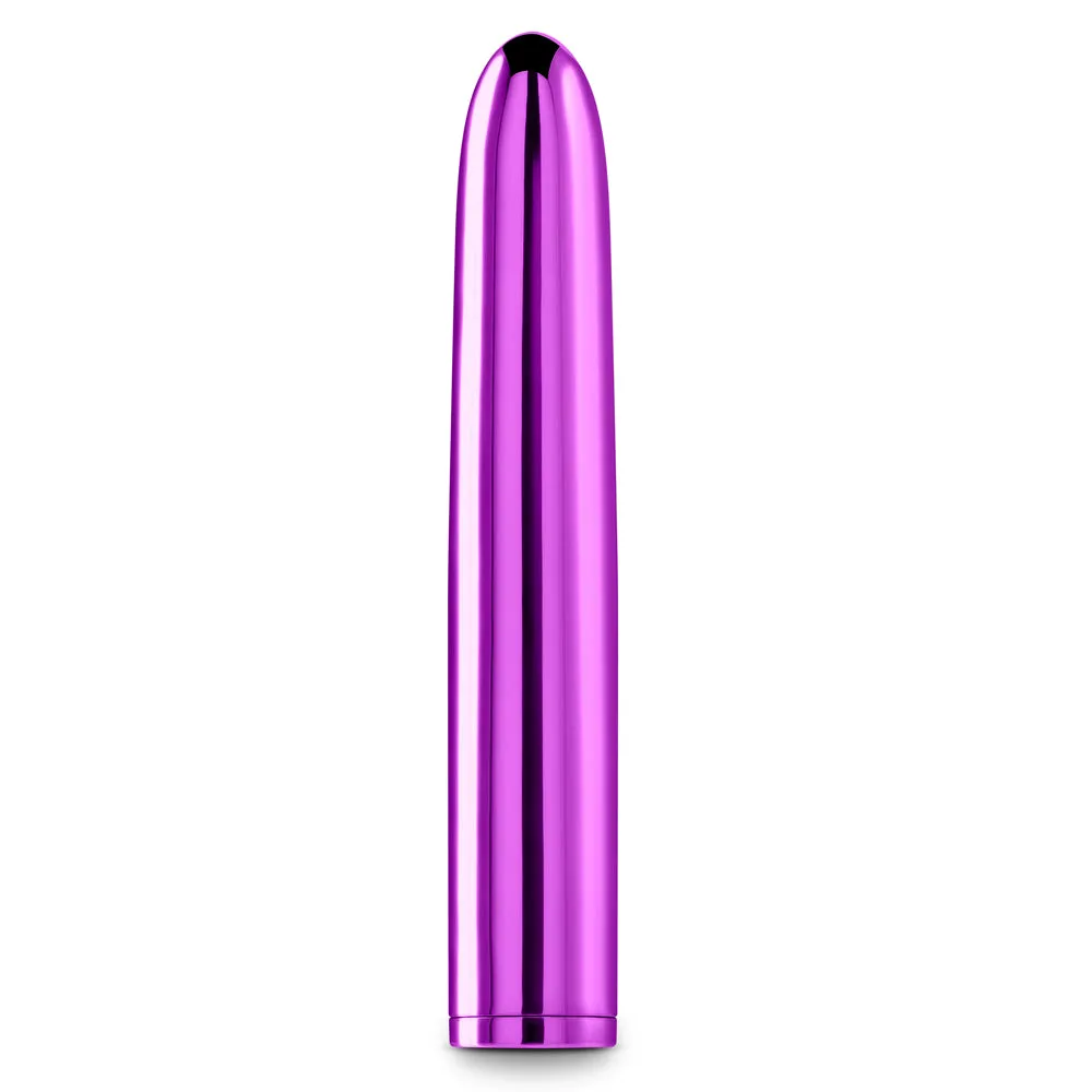 Chroma 7" Rechargeable Metallic Multispeed Straight Vibrator