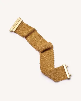 Classic All Gold 2cm Woven Bracelet