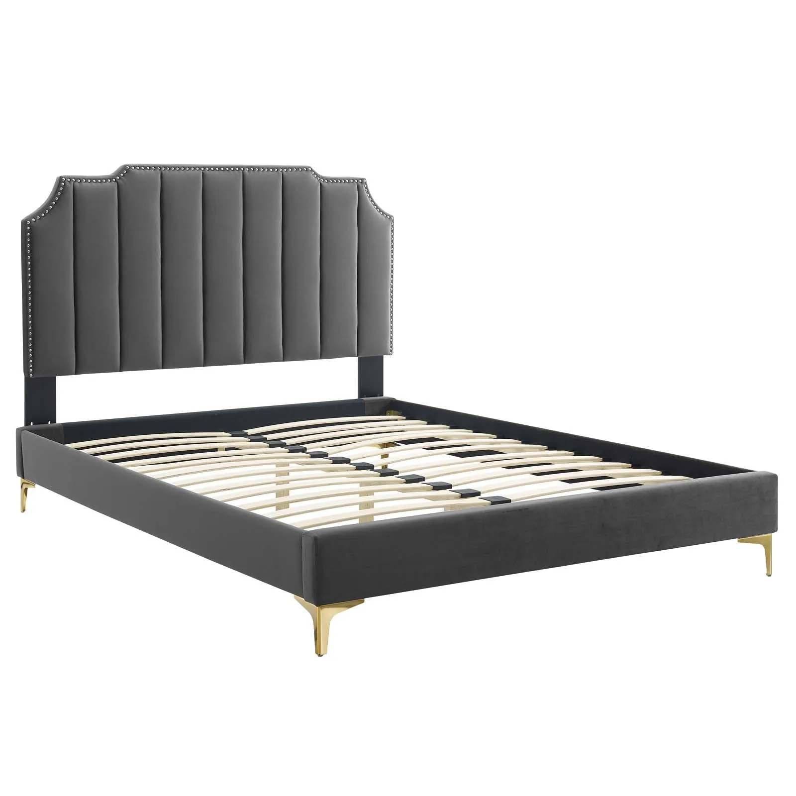 Colette Performance Velvet Platform Bed by Modway