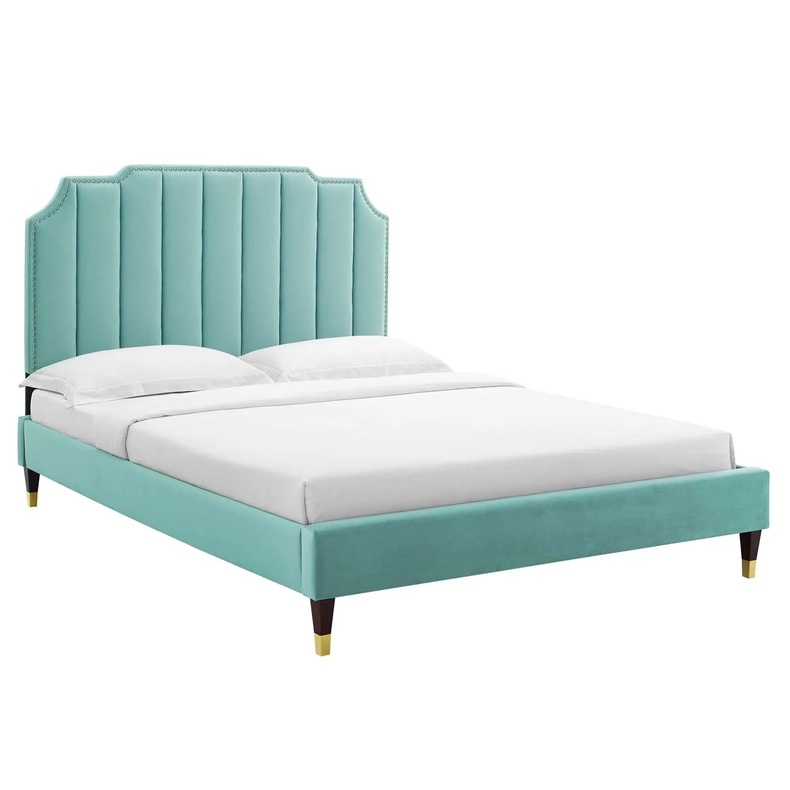 Colette Performance Velvet Platform Bed by Modway