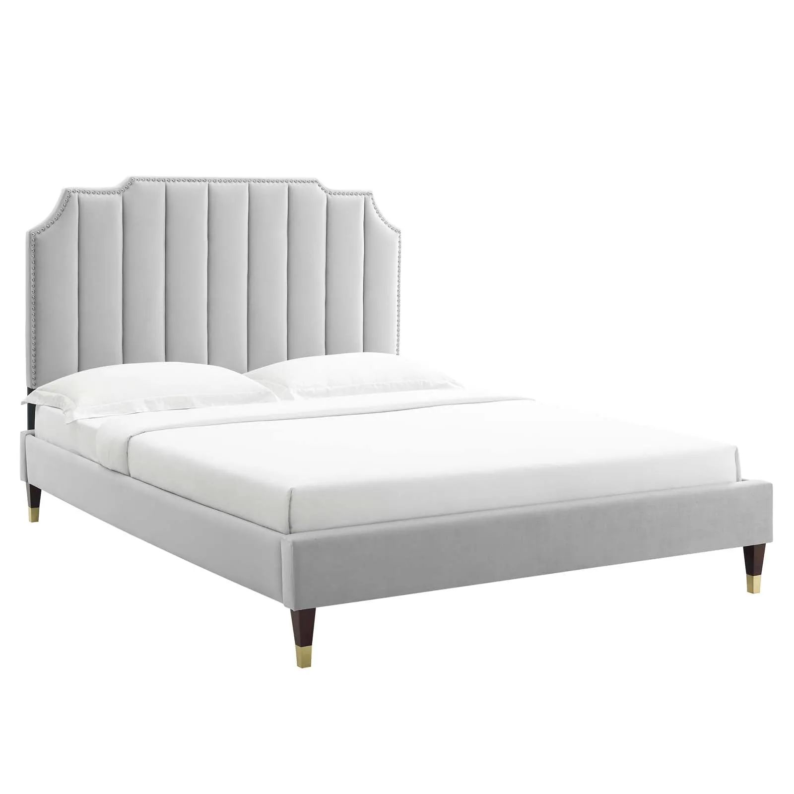 Colette Performance Velvet Platform Bed by Modway