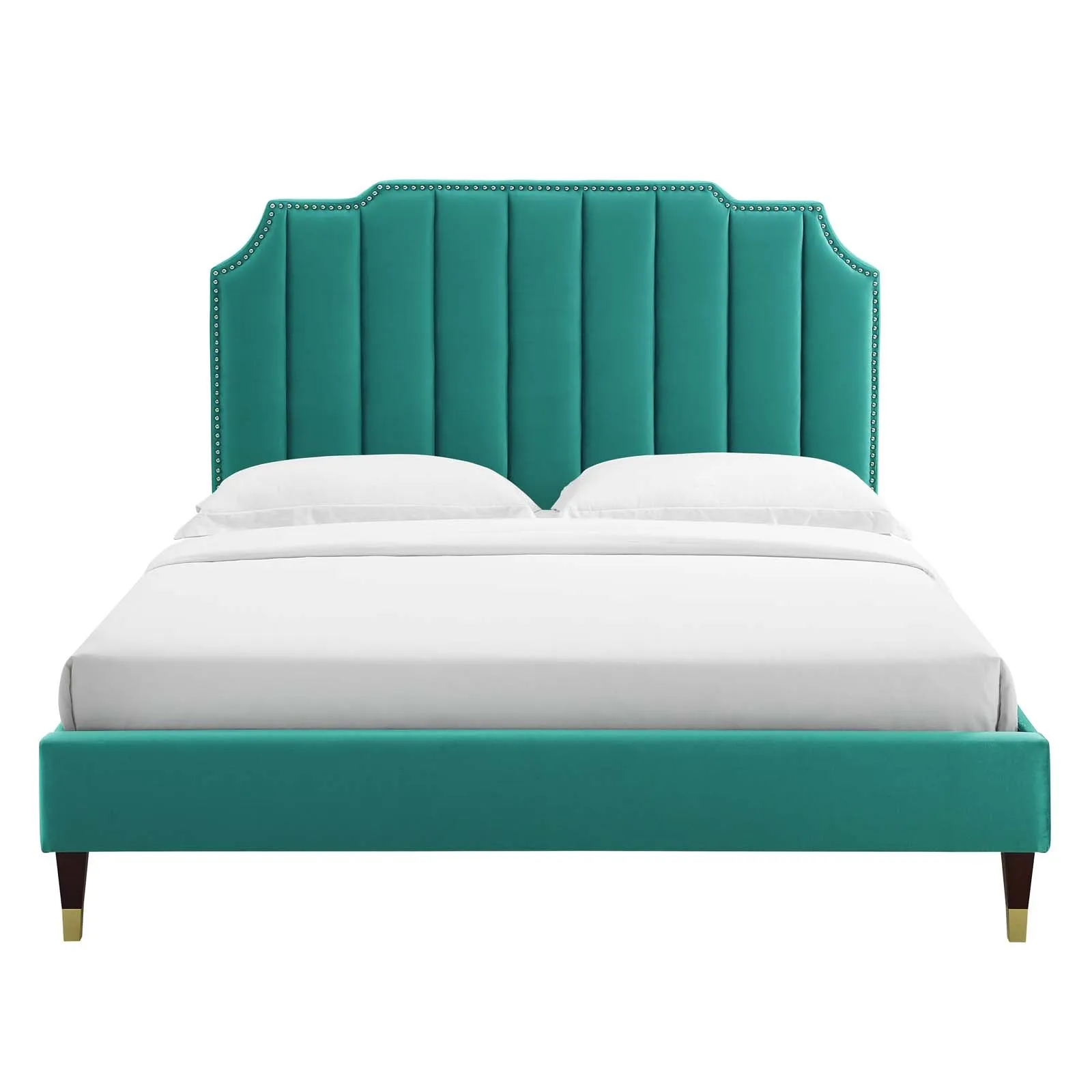 Colette Performance Velvet Platform Bed by Modway