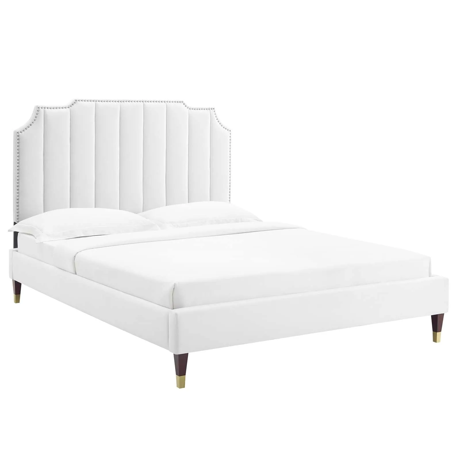 Colette Performance Velvet Platform Bed by Modway