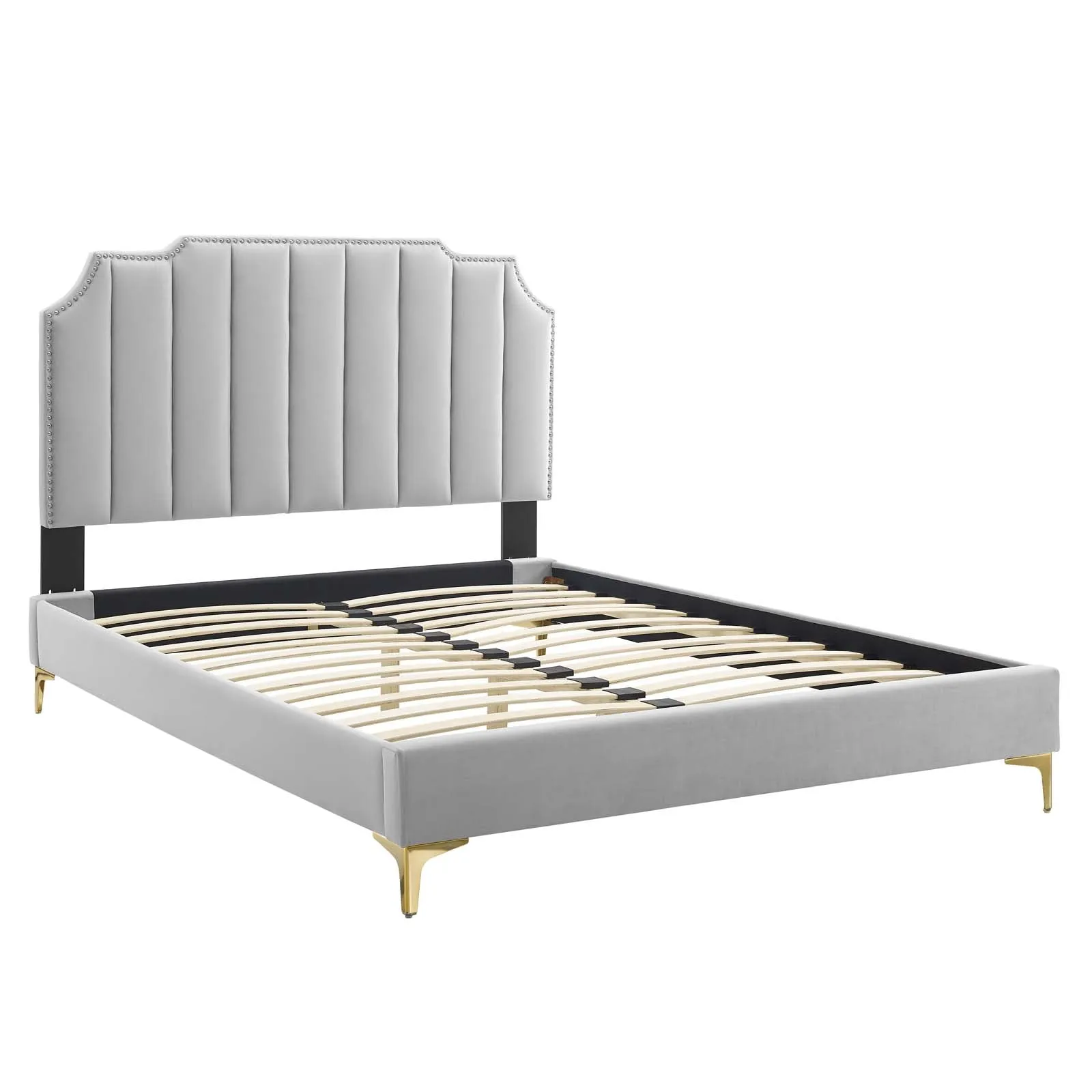 Colette Performance Velvet Platform Bed by Modway