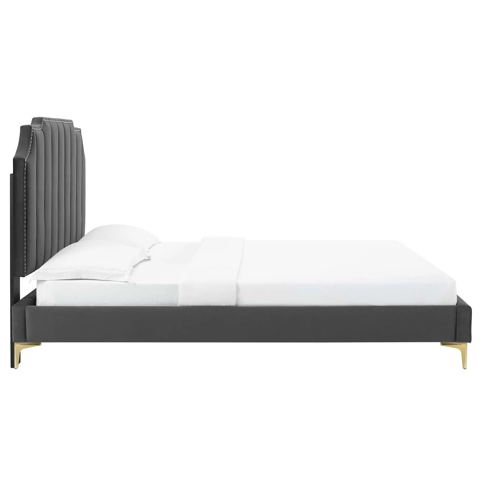 Colette Performance Velvet Platform Bed by Modway