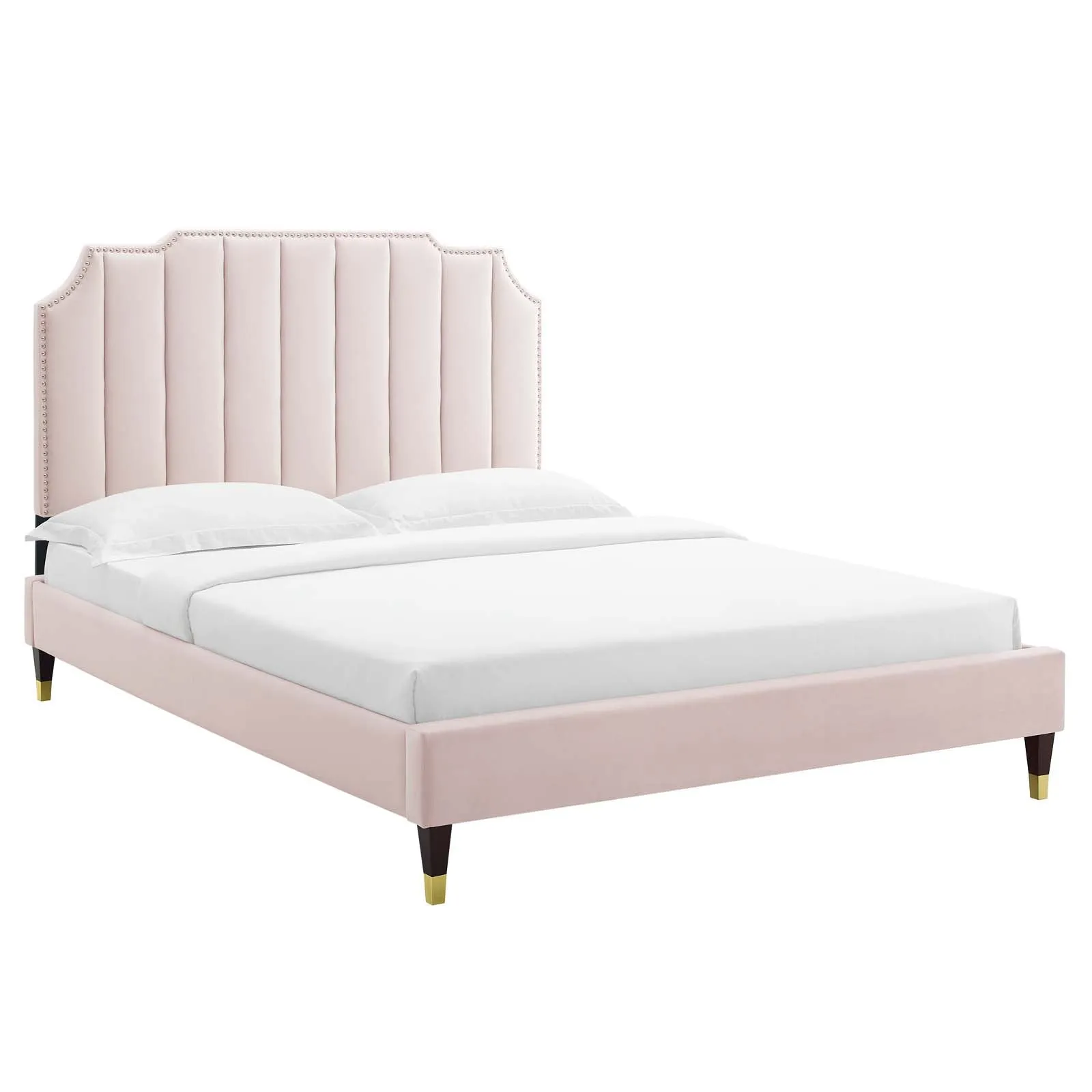 Colette Performance Velvet Platform Bed by Modway