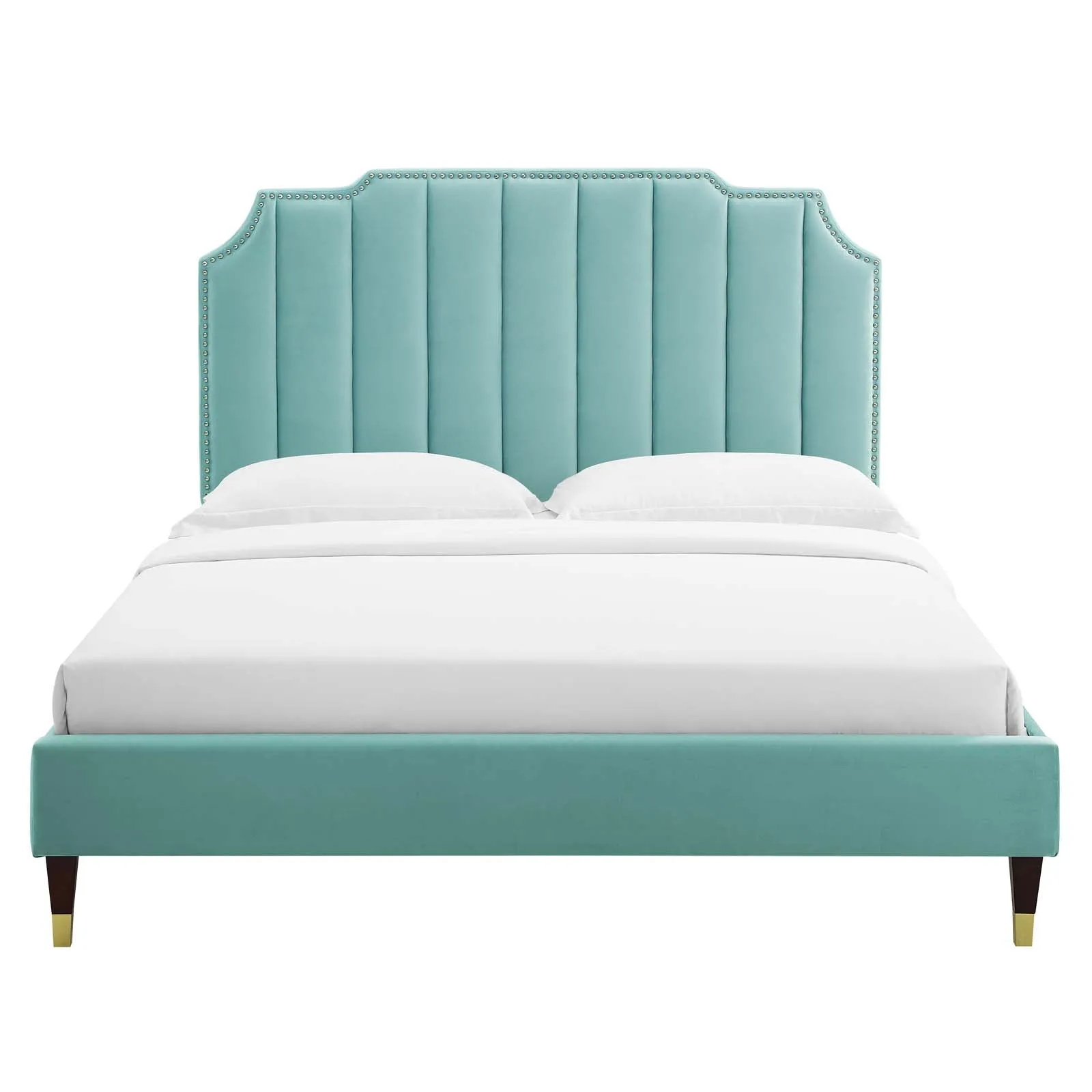 Colette Performance Velvet Platform Bed by Modway