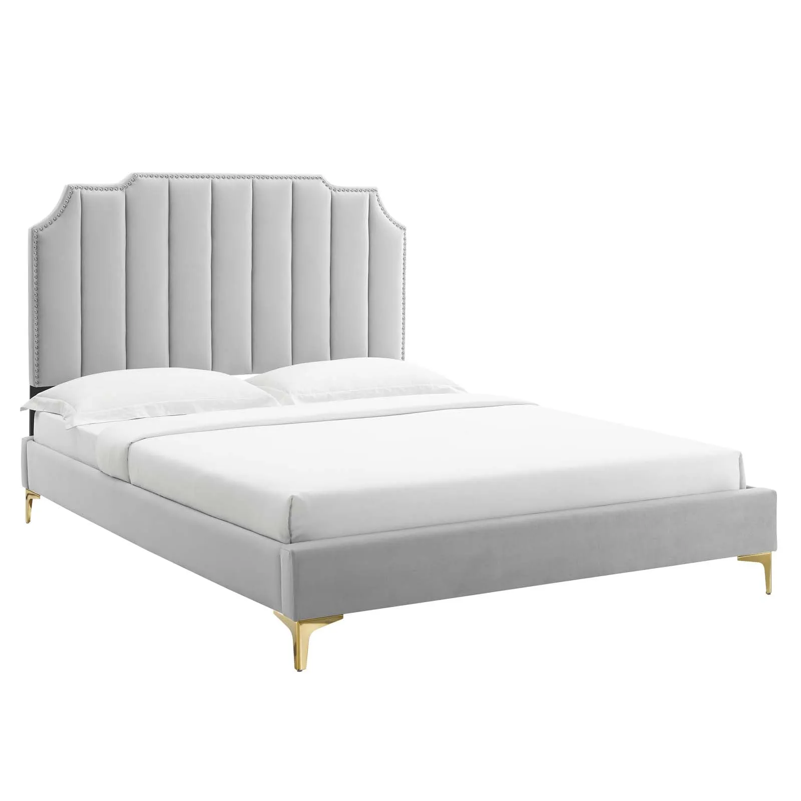 Colette Performance Velvet Platform Bed by Modway