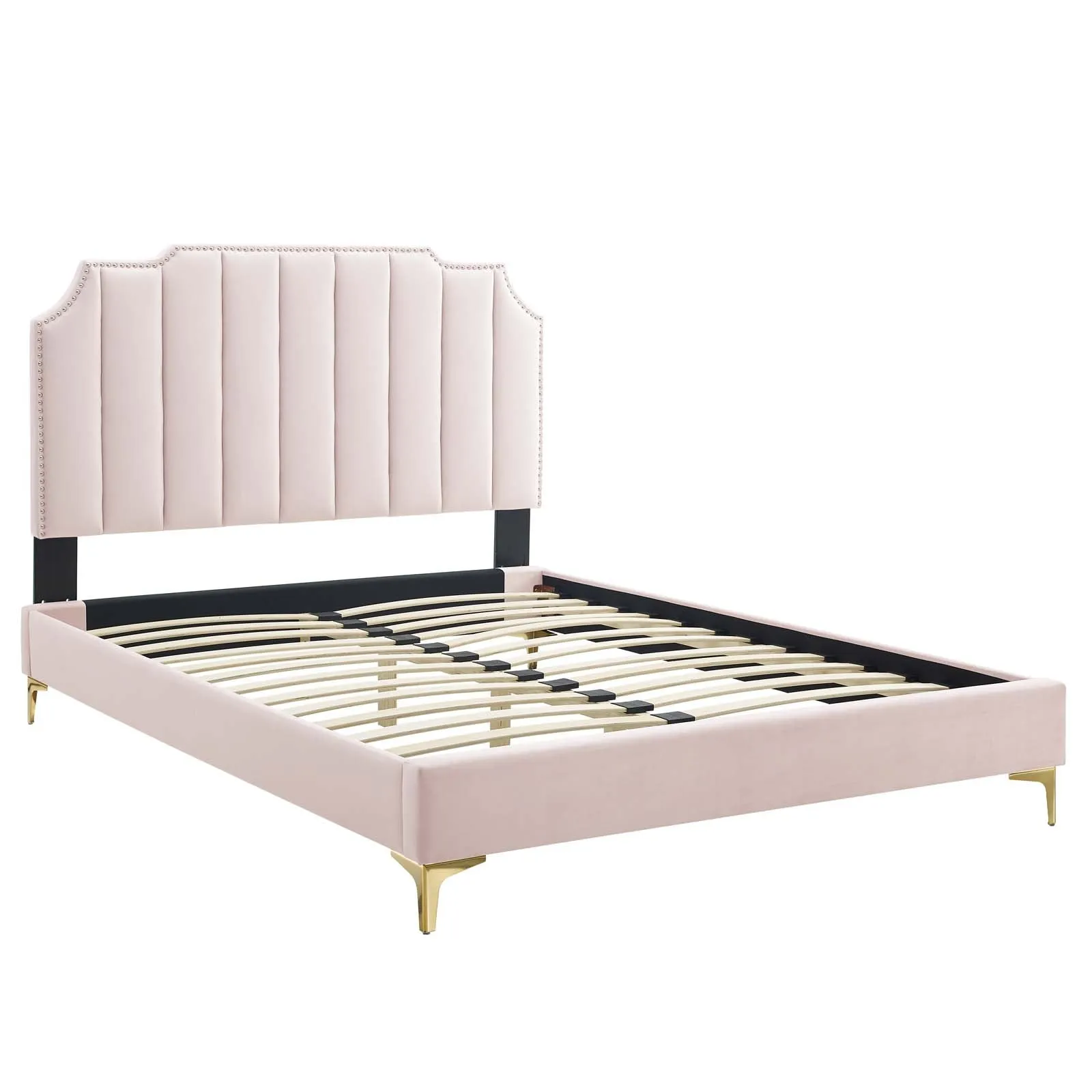 Colette Performance Velvet Platform Bed by Modway