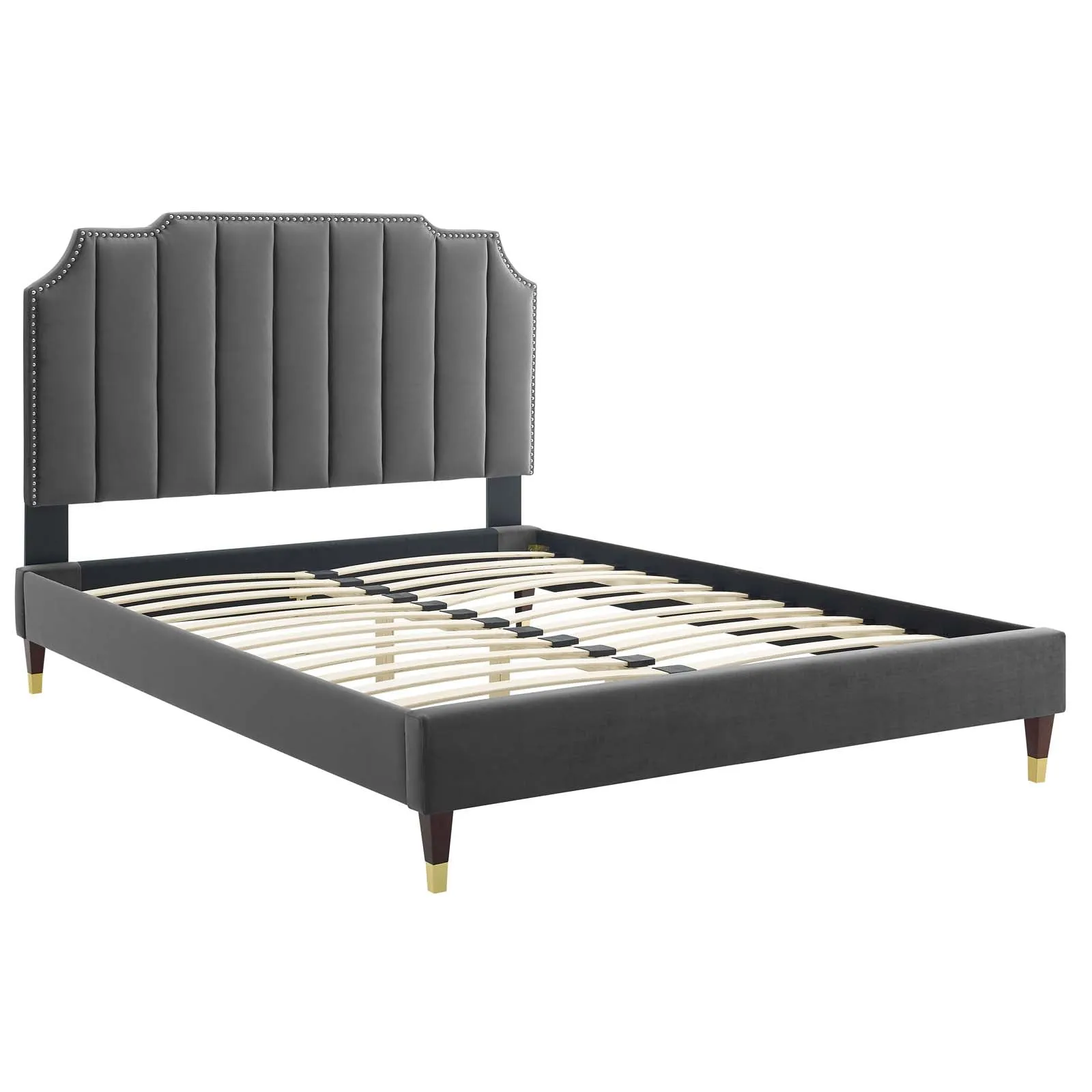 Colette Performance Velvet Platform Bed by Modway