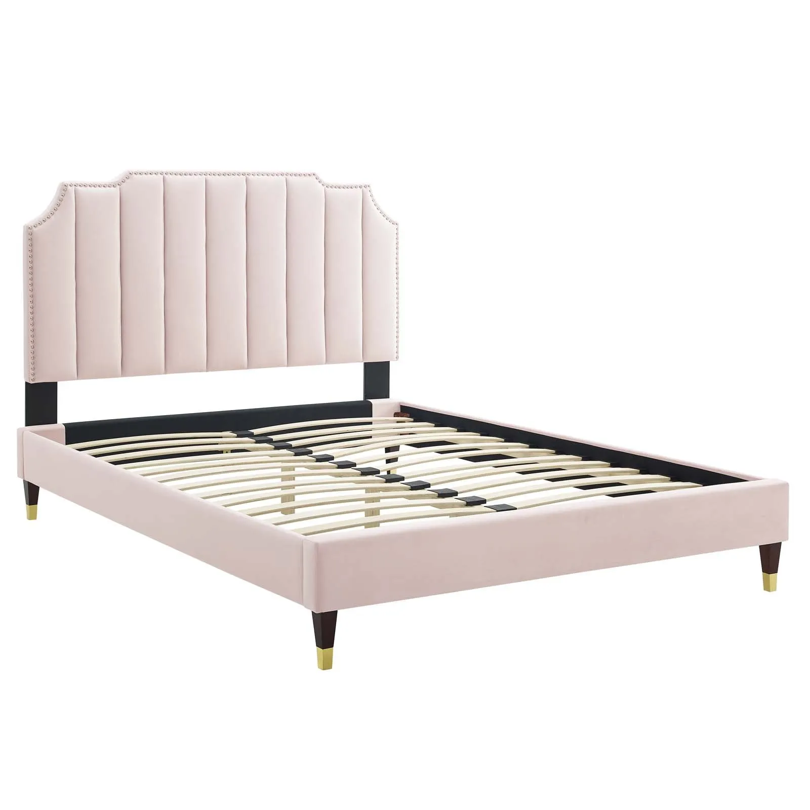 Colette Performance Velvet Platform Bed by Modway