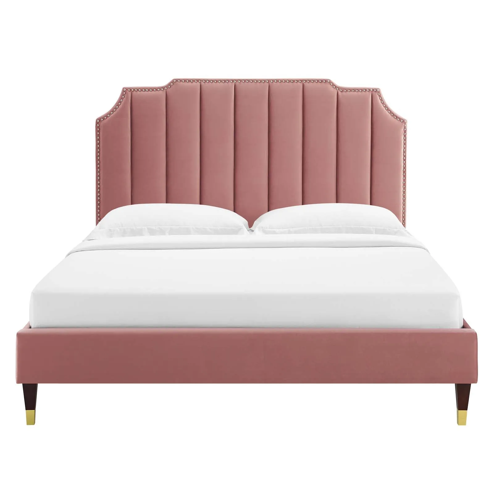 Colette Performance Velvet Platform Bed by Modway