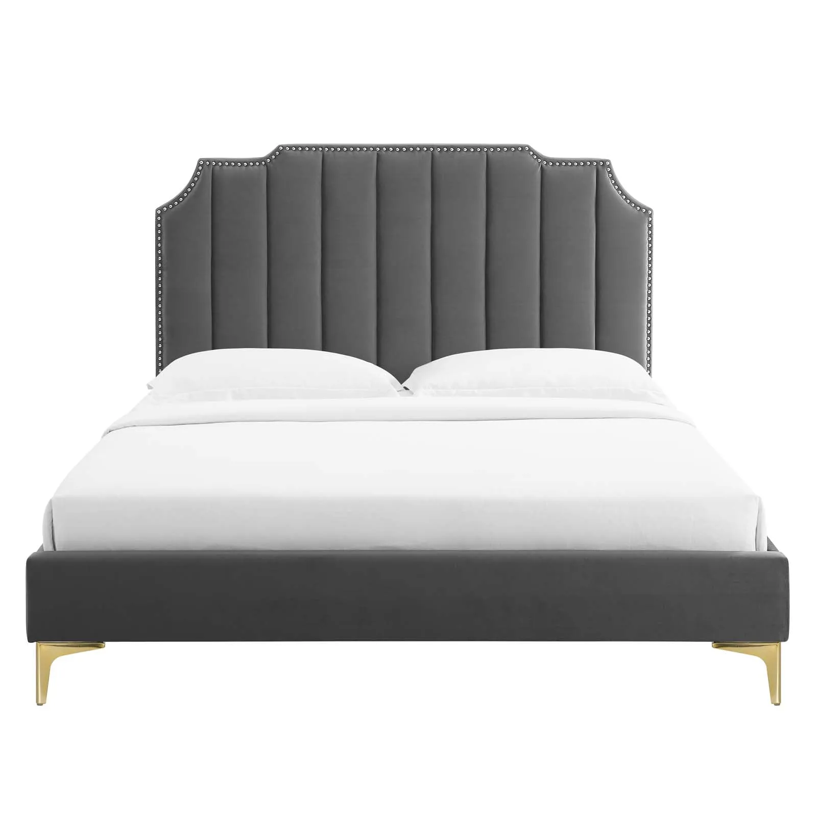 Colette Performance Velvet Platform Bed by Modway