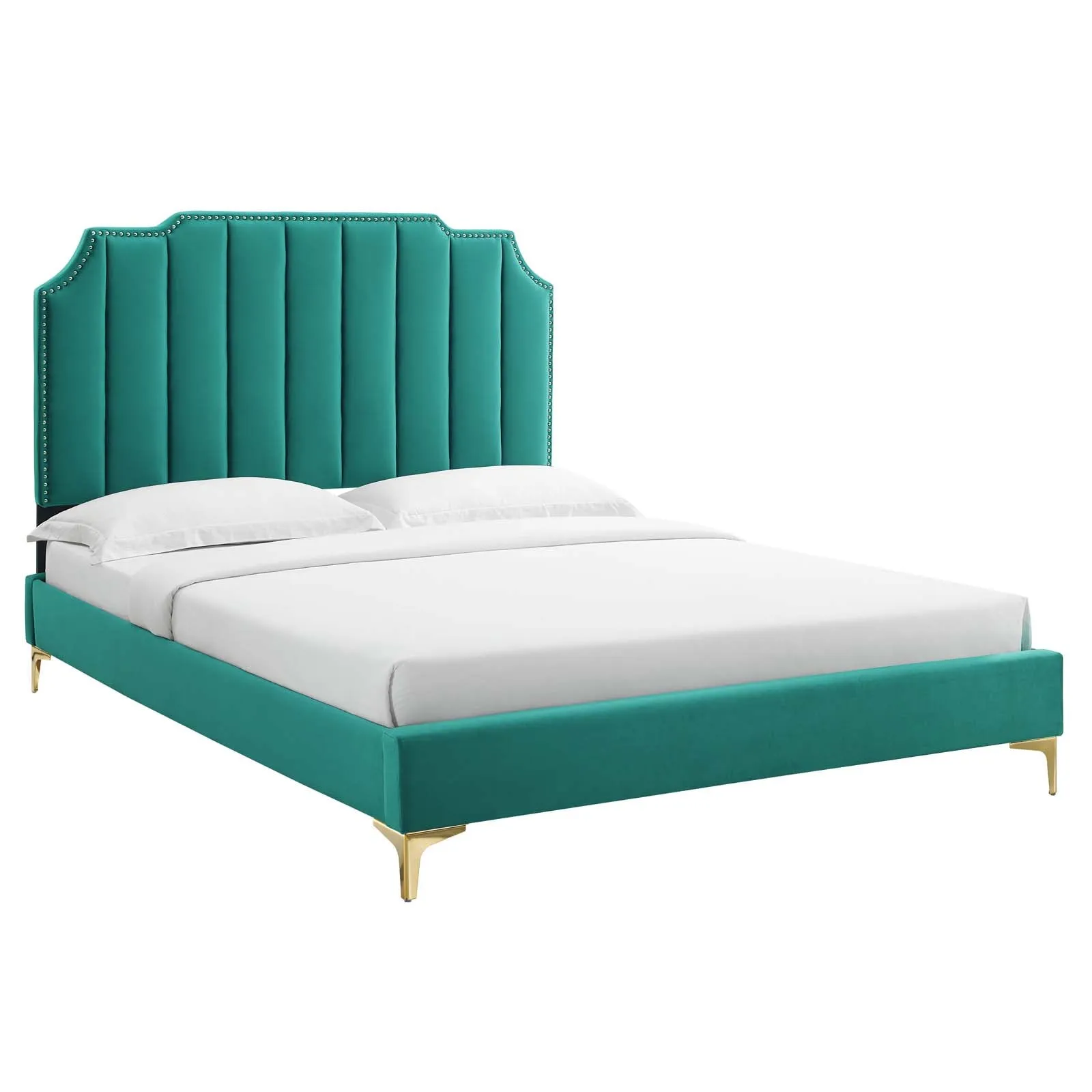 Colette Performance Velvet Platform Bed by Modway