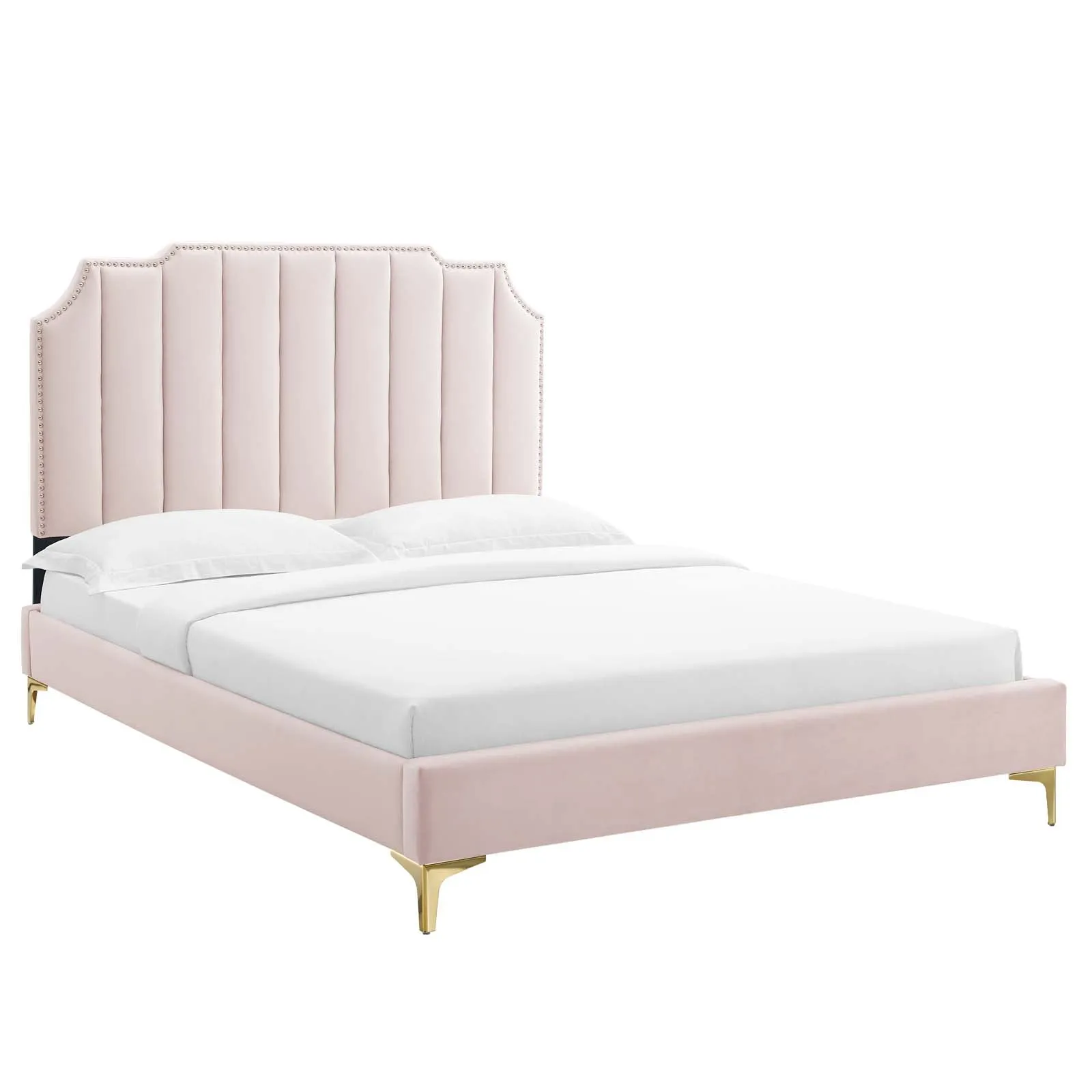 Colette Performance Velvet Platform Bed by Modway