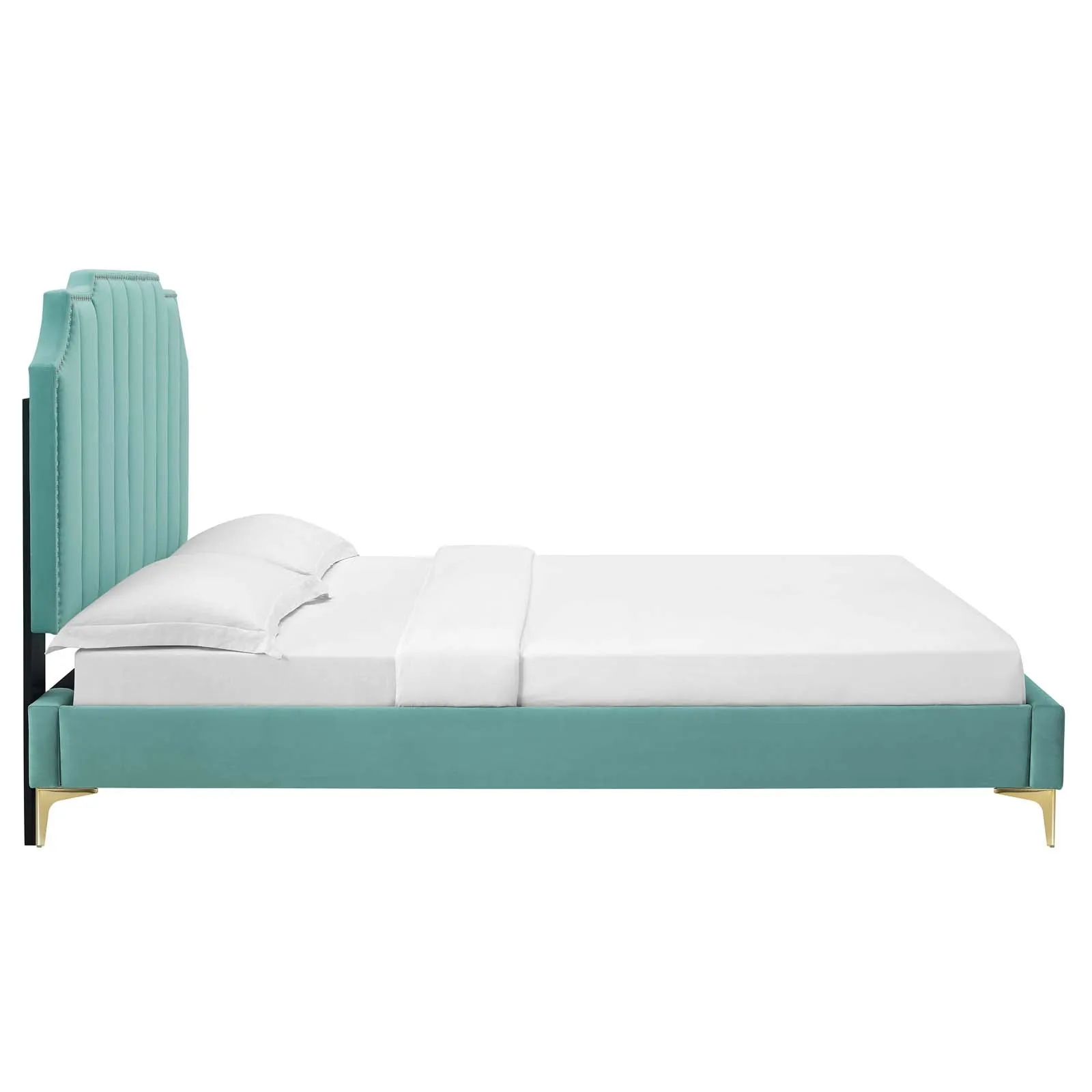 Colette Performance Velvet Platform Bed by Modway